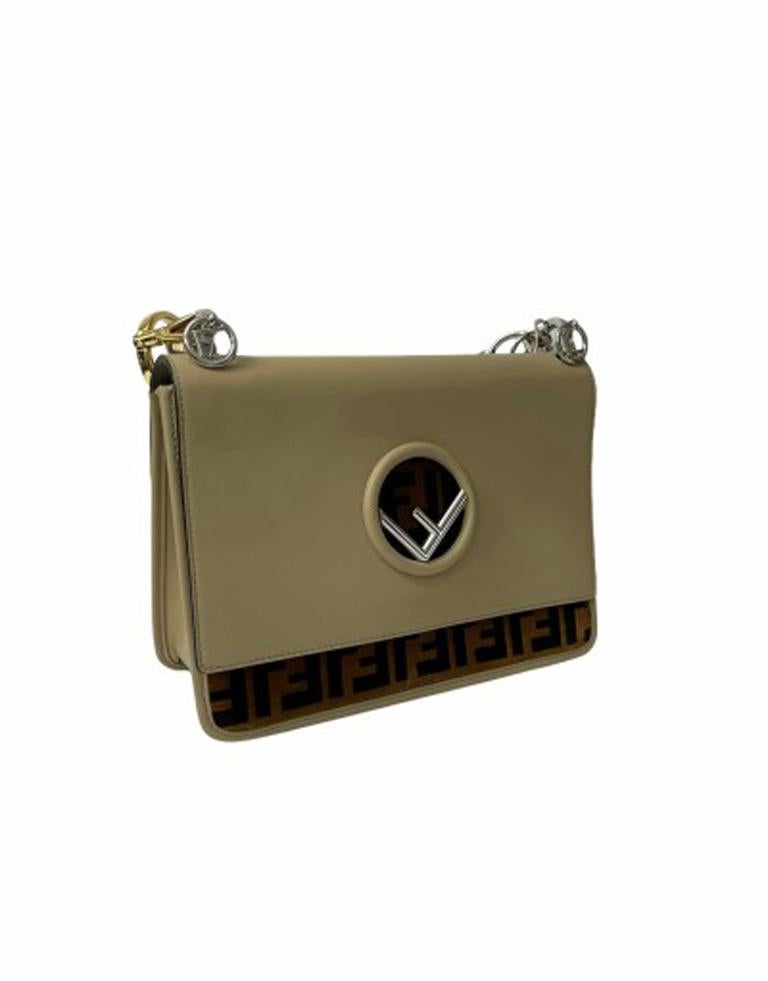 Fendi Kan IF Shoulder Bag in Beige