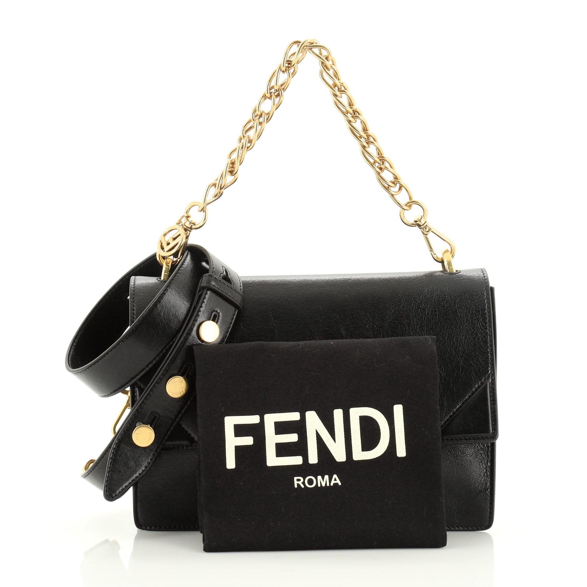 Small black fendi handbag hotsell