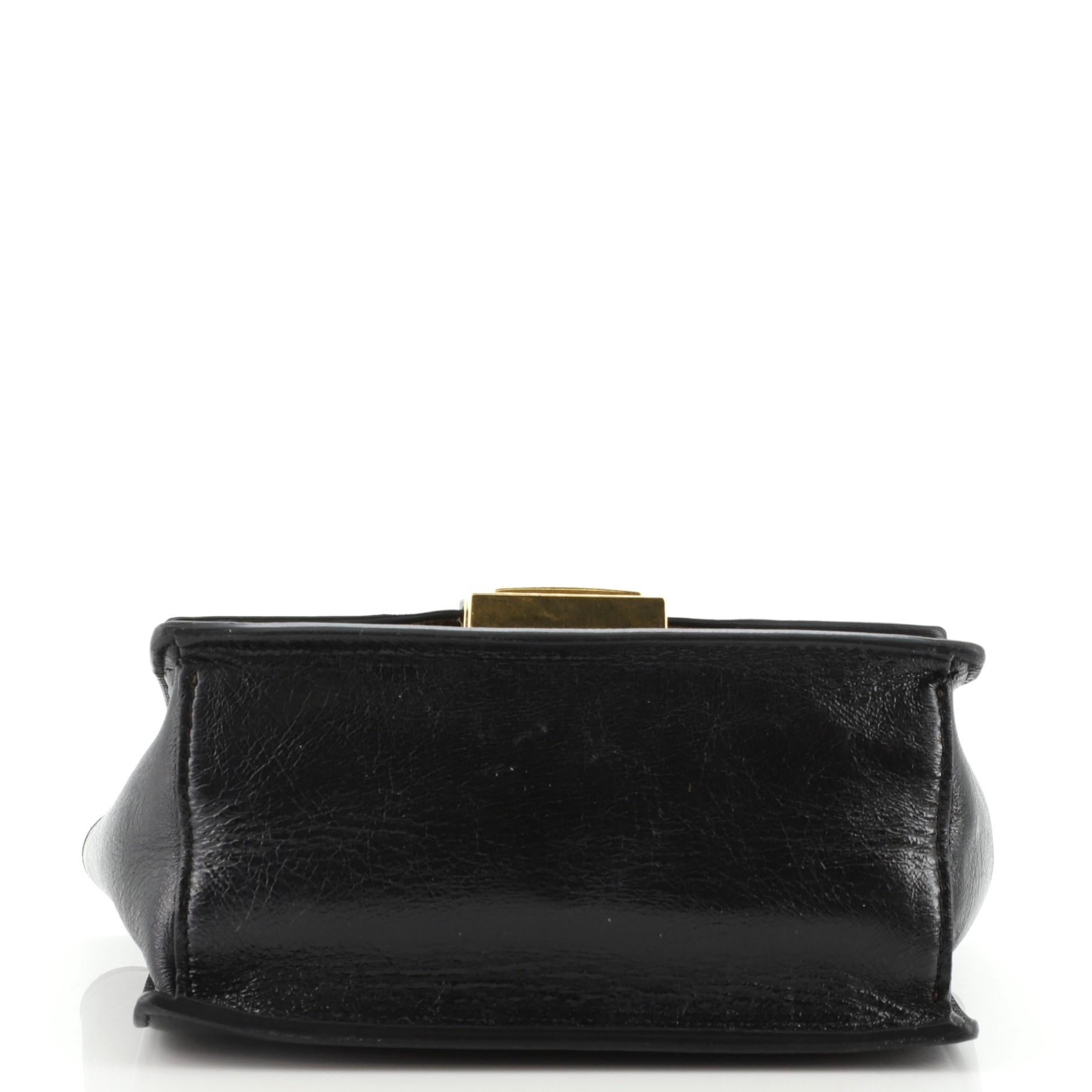 Black Fendi Kan U Shoulder Bag Leather Small