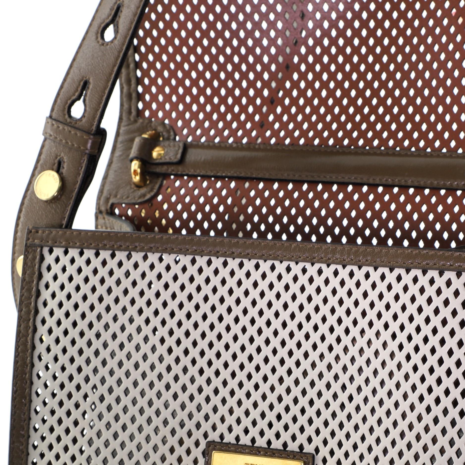 Women's or Men's Fendi Kan U Shoulder Bag Perforated Leather Medium