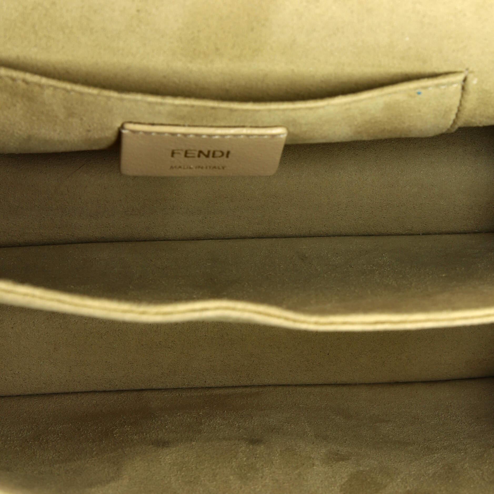 Fendi Kan U Shoulder Bag Zucca Embossed Leather Medium 1