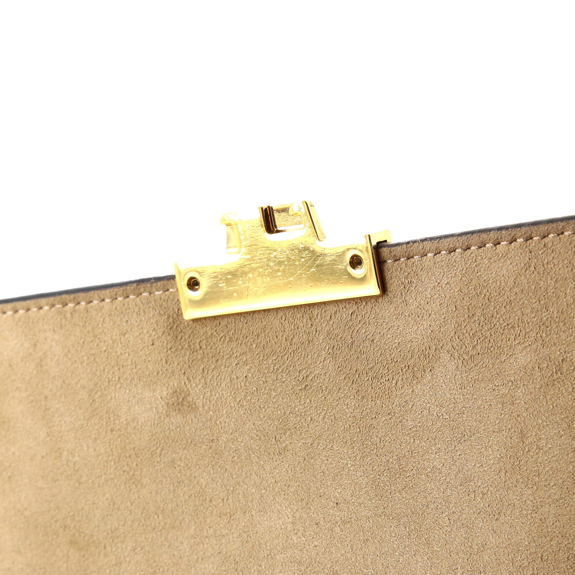 Fendi Kan U Shoulder Bag Zucca Embossed Leather Medium 5