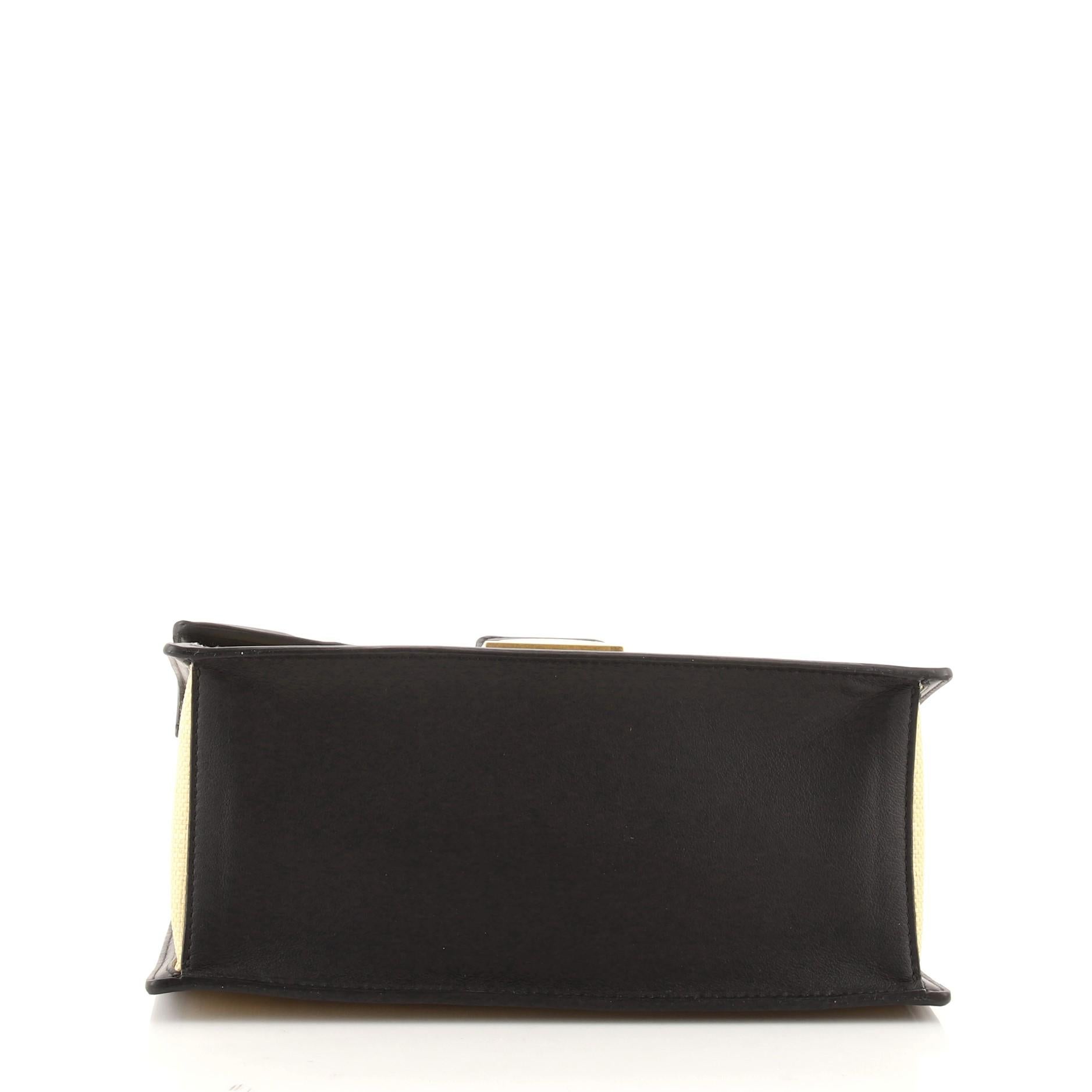Fendi Kan U Shoulder Bag Zucca Raffia Medium In Good Condition In NY, NY