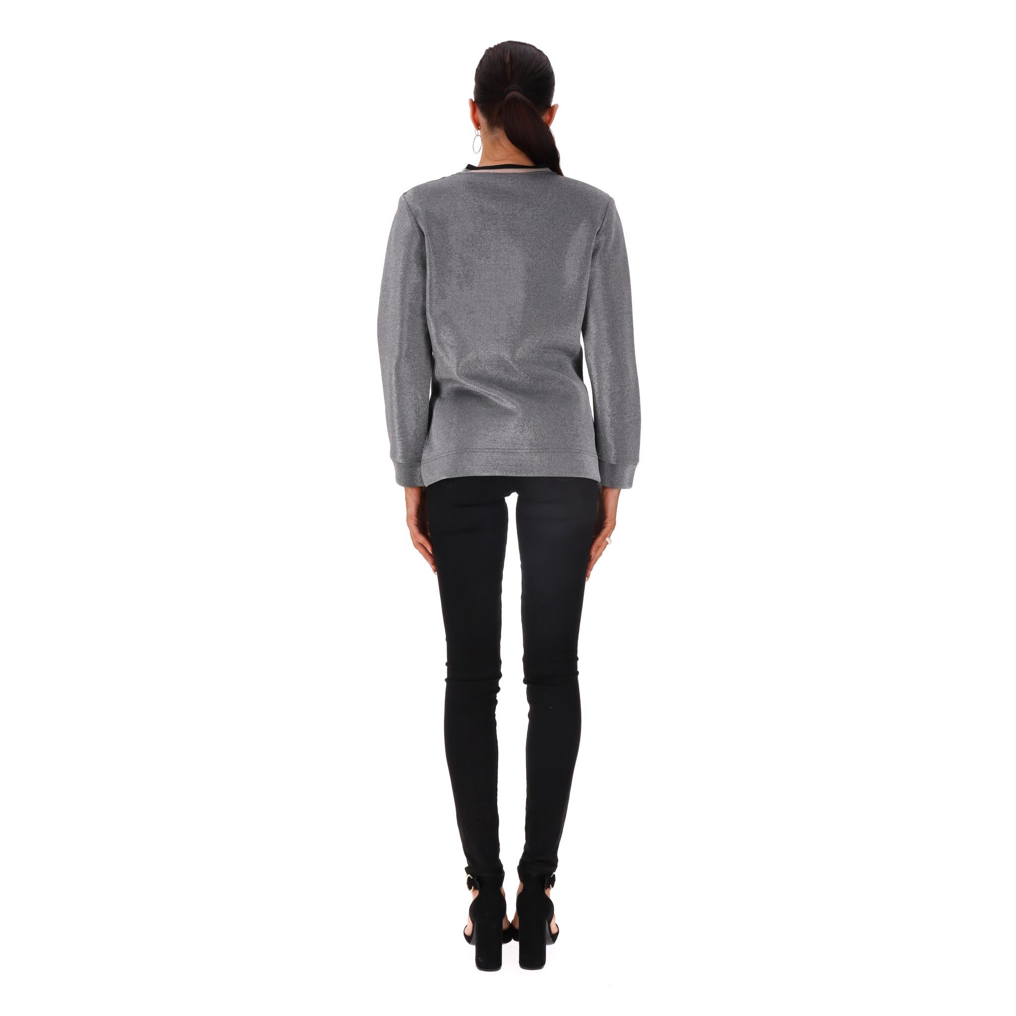 Fendi Karl Lagerfeld Embroidered Laminated Sweatshirt Excellent état - En vente à London, GB
