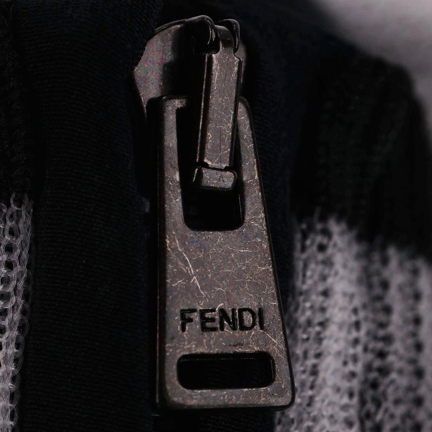Fendi Karl Lagerfeld Embroidered Laminated Sweatshirt en vente 1