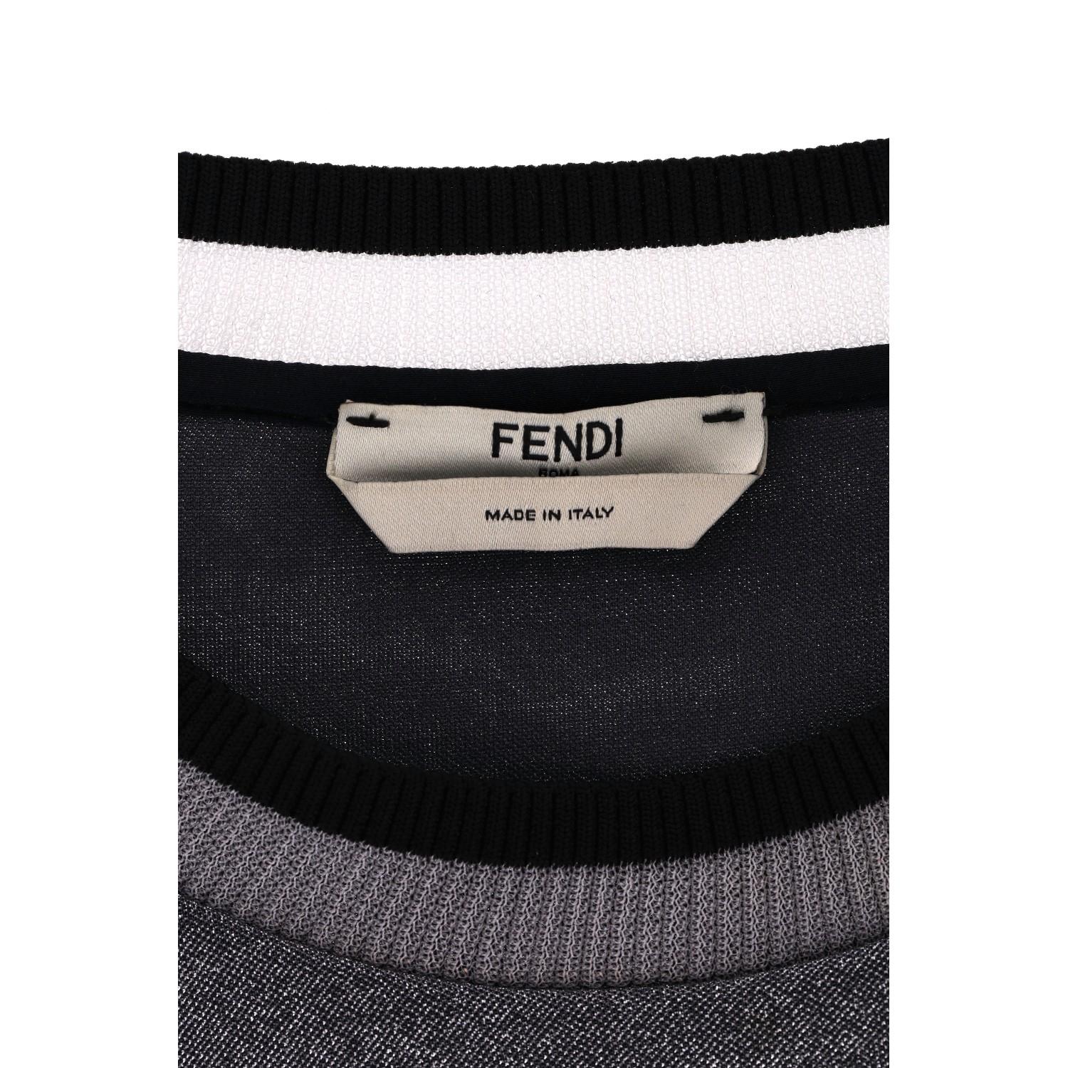 Felpa Karl Lagerfeld for Fendi ricamata e laminata in vendita 3