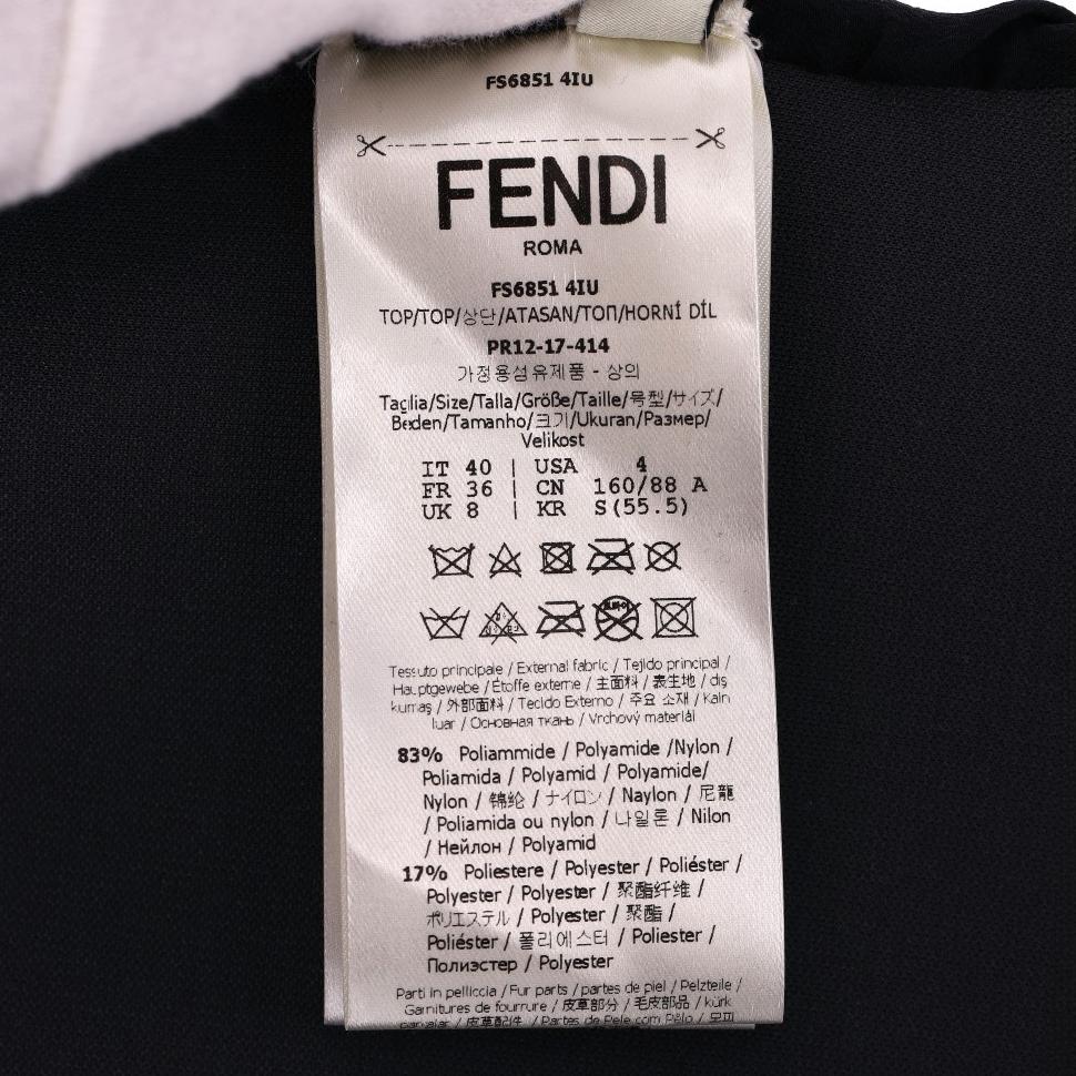 Fendi Karl Lagerfeld Embroidered Laminated Sweatshirt en vente 3