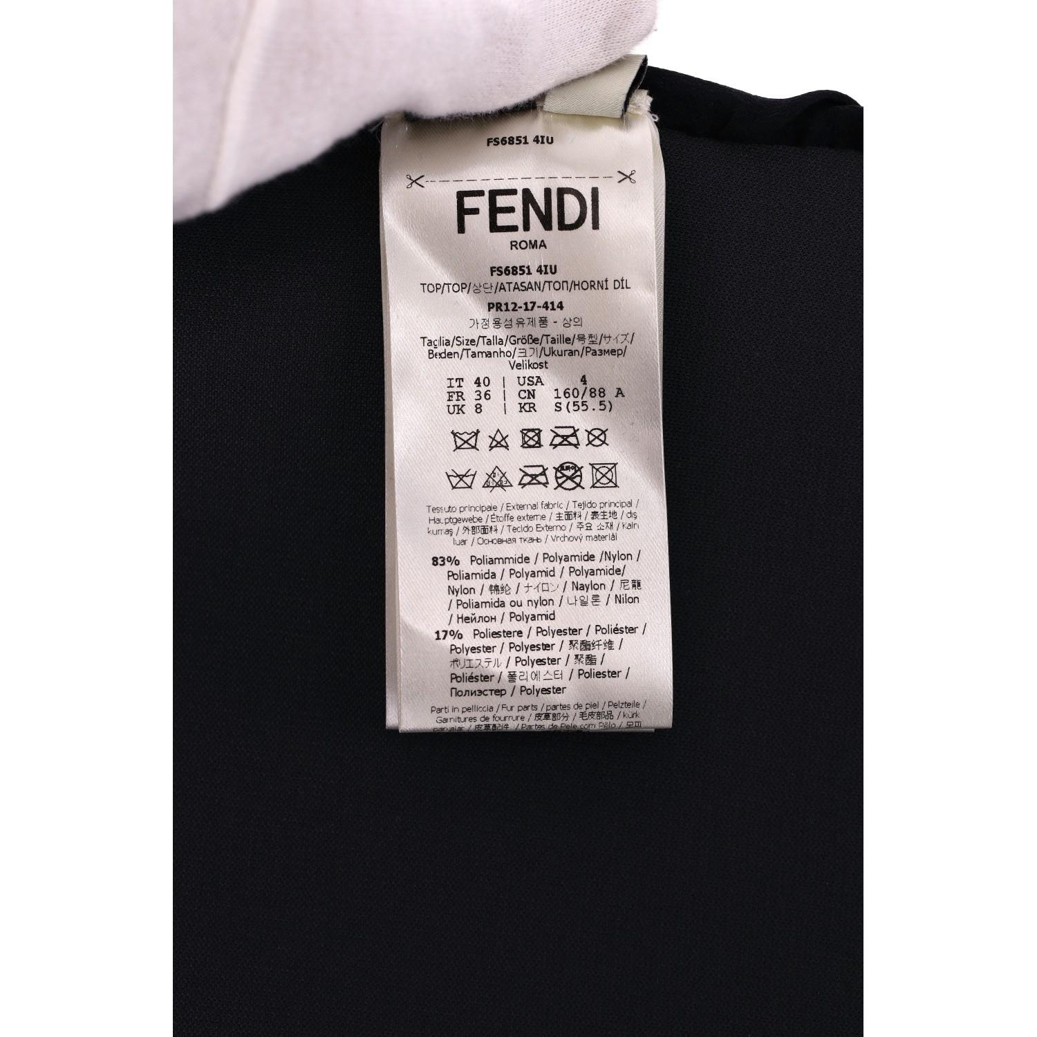 Felpa Karl Lagerfeld for Fendi ricamata e laminata in vendita 4