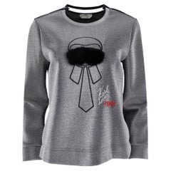 Felpa Karl Lagerfeld for Fendi ricamata e laminata