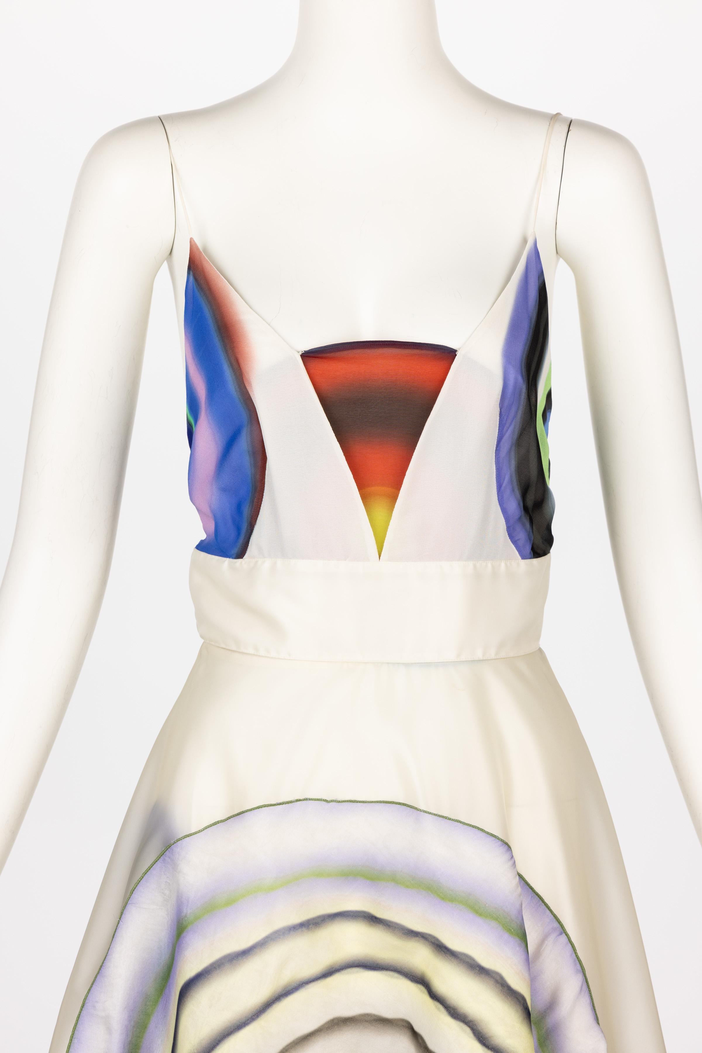 Fendi Karl Lagerfeld Vestido de seda estampado Pasarela S/S 2008 en venta 2