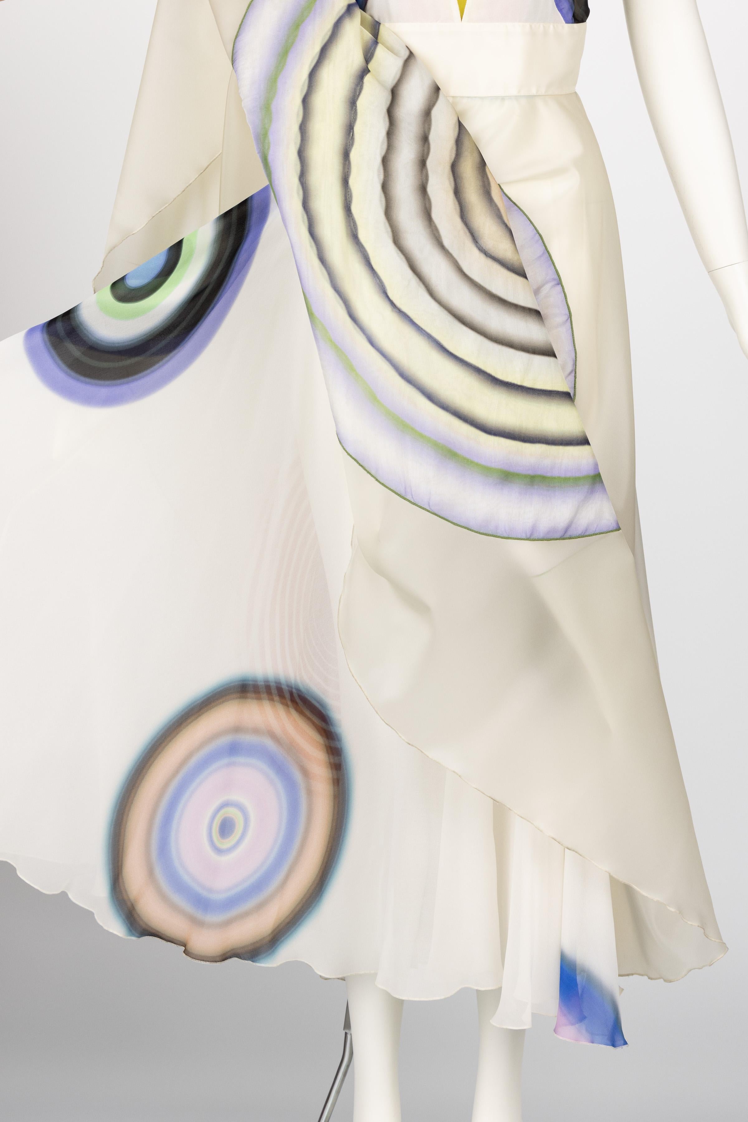 Fendi Karl Lagerfeld Vestido de seda estampado Pasarela S/S 2008 en venta 3
