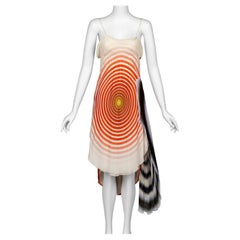 Fendi Karl Lagerfeld Spring 2008 Radiating Circles Silk Chiffon Dress NWT