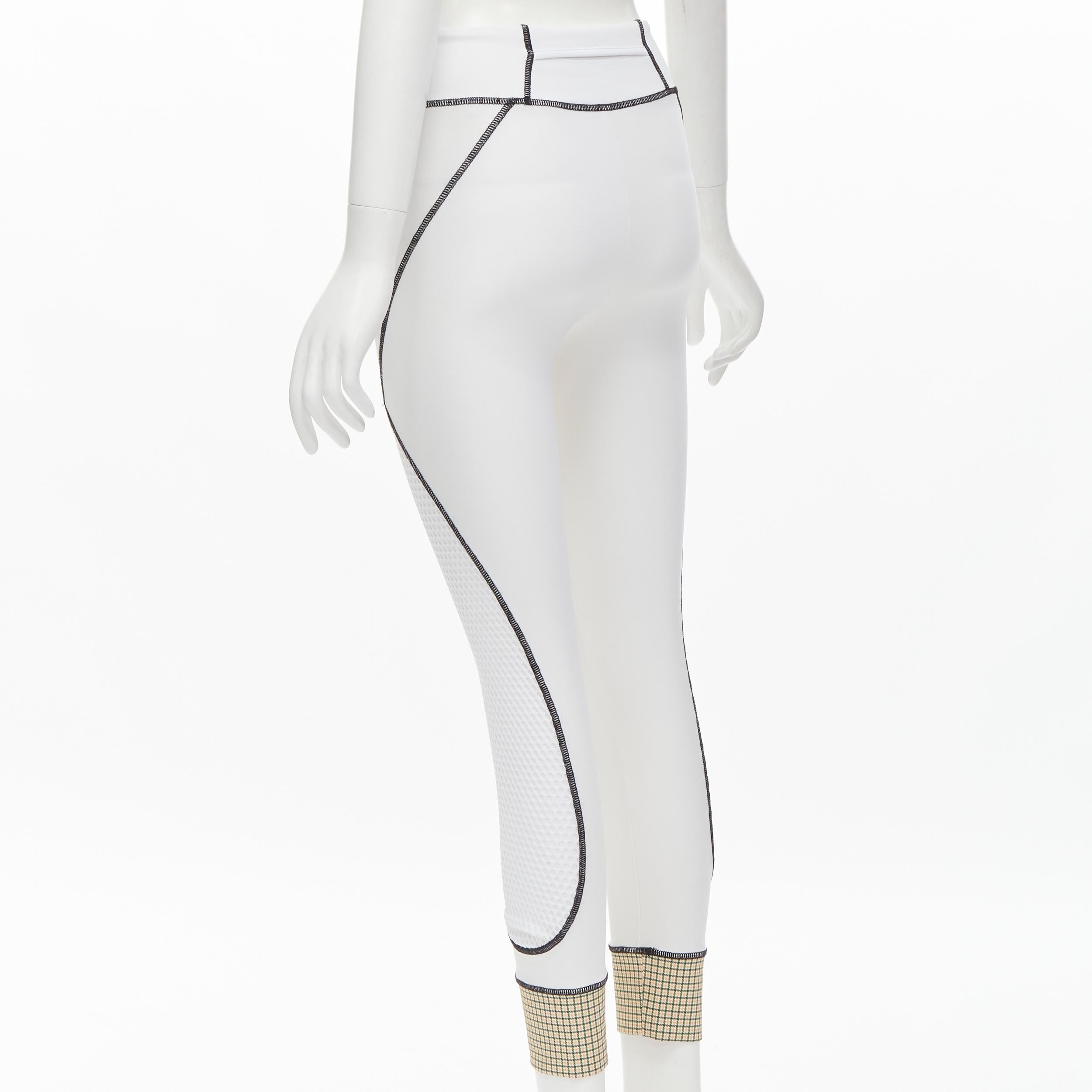 FENDI Karl Loves - Pantalon legging à mailles blanches surpiquées avec insert de golf XS Pour femmes en vente