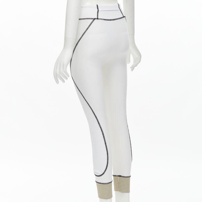 Women's FENDI Karl Loves golf white mesh insert overstitched legging pants XS For Sale