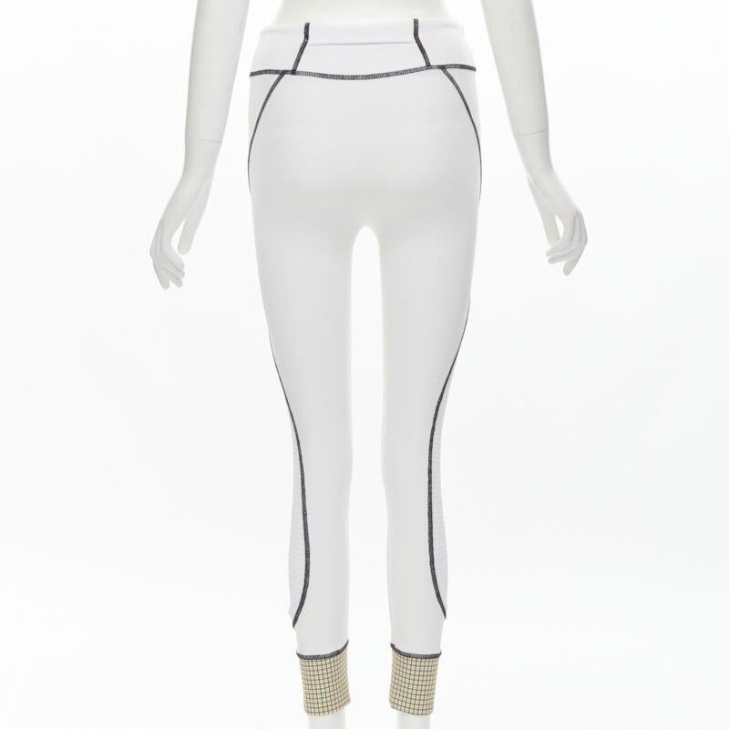 FENDI Karl Loves golf white mesh insert overstitched legging pants XS For Sale 1