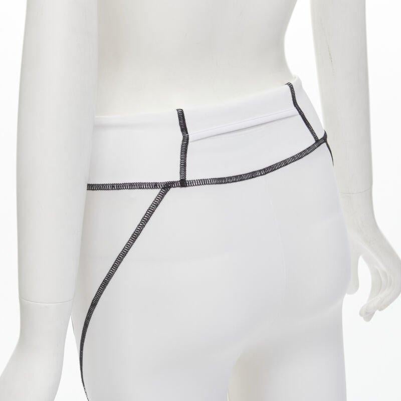 FENDI Karl Loves golf white mesh insert overstitched legging pants XS For Sale 2