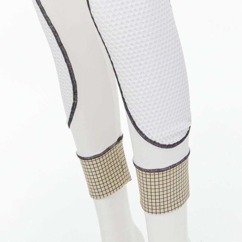 FENDI Karl Loves golf white mesh insert overstitched legging pants XS For Sale 3