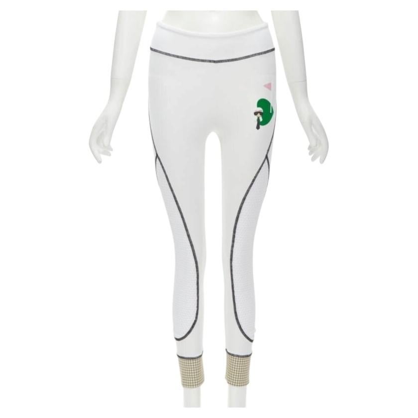 FENDI Karl Loves golf white mesh insert overstitched legging pants XS