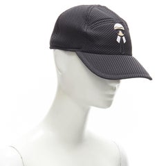 FENDI Karl Loves Karlito black neoprene mesh dad cap