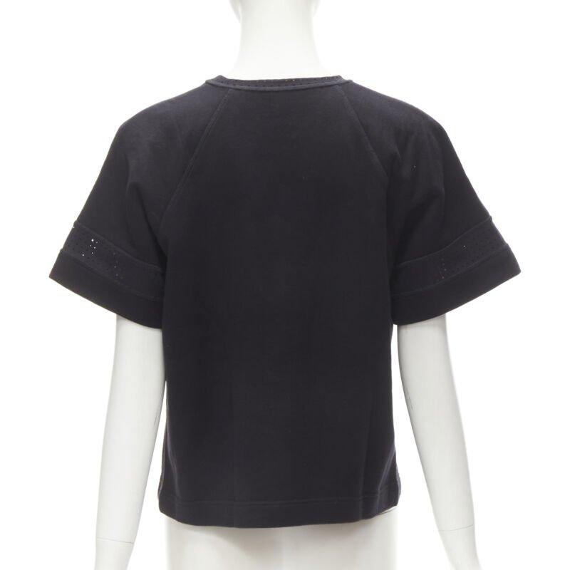 Donna FENDI Karl Loves Karlito top in felpa nera traforata S in vendita