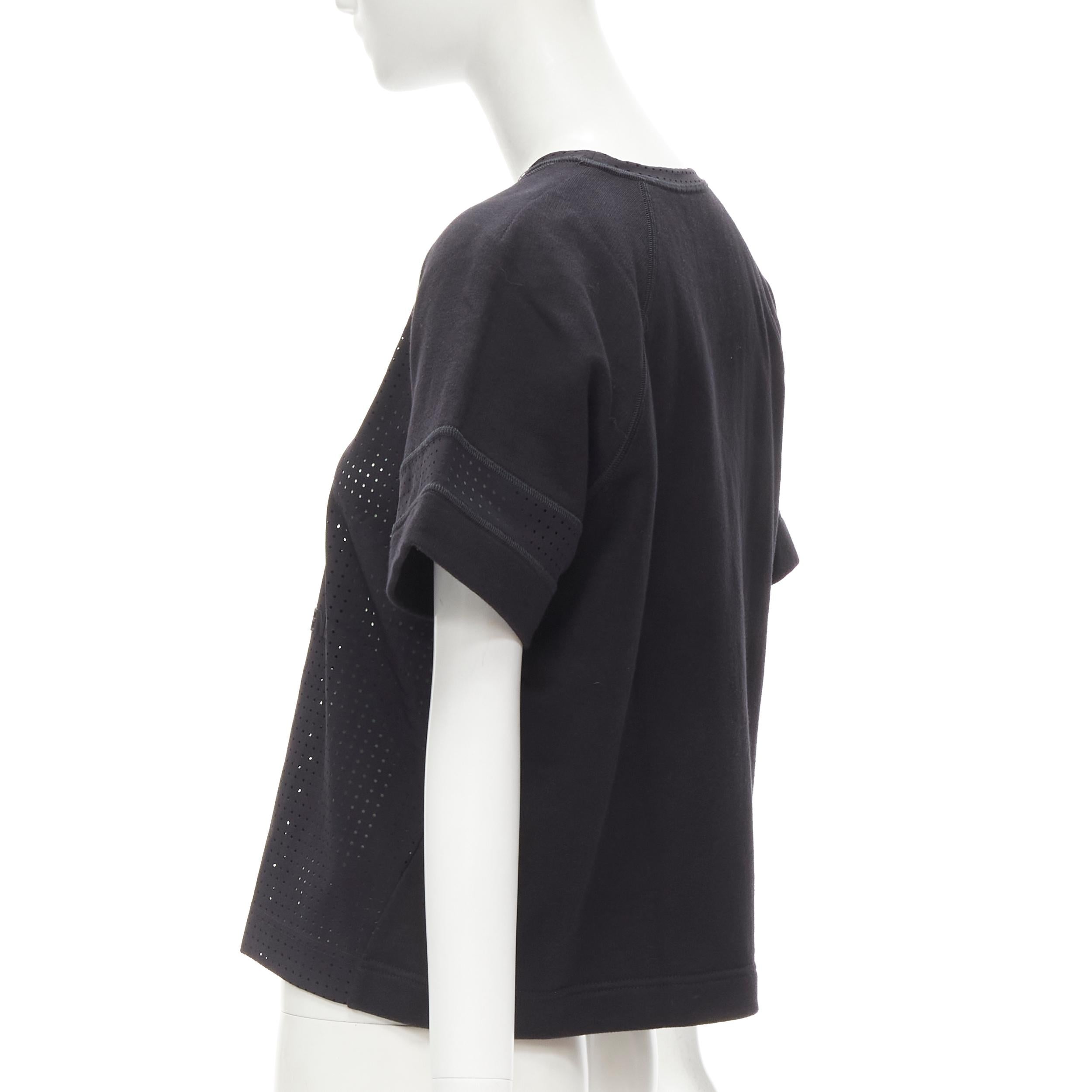 Black FENDI Karl Loves Karlito black perforated sweatshirt top S