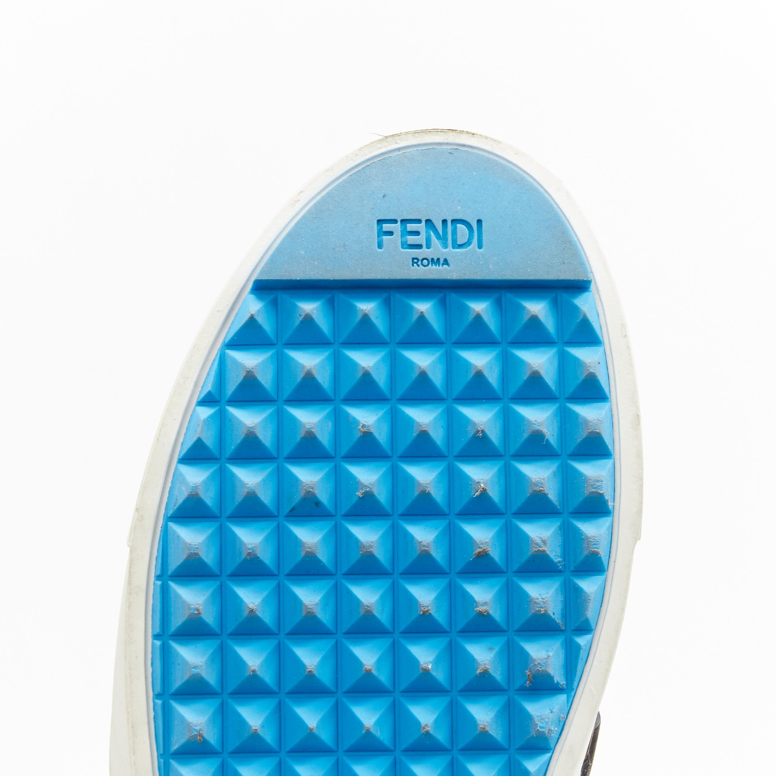 FENDI Karl Loves studded Karlito white leather skate sneakers EU36.5 For Sale 2