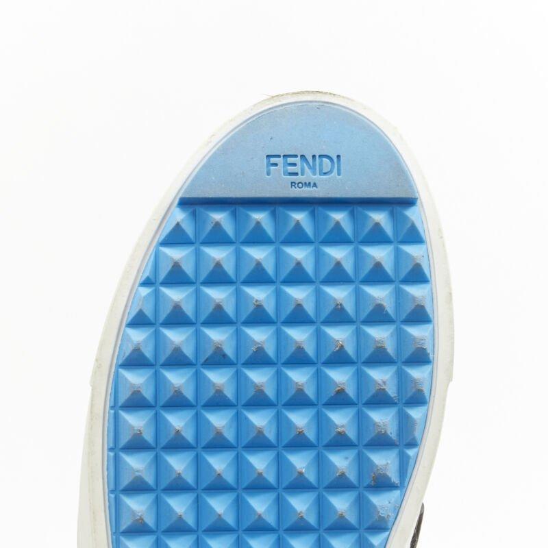 FENDI Karl Loves studded Karlito white leather skate sneakers EU36.5 For Sale 4