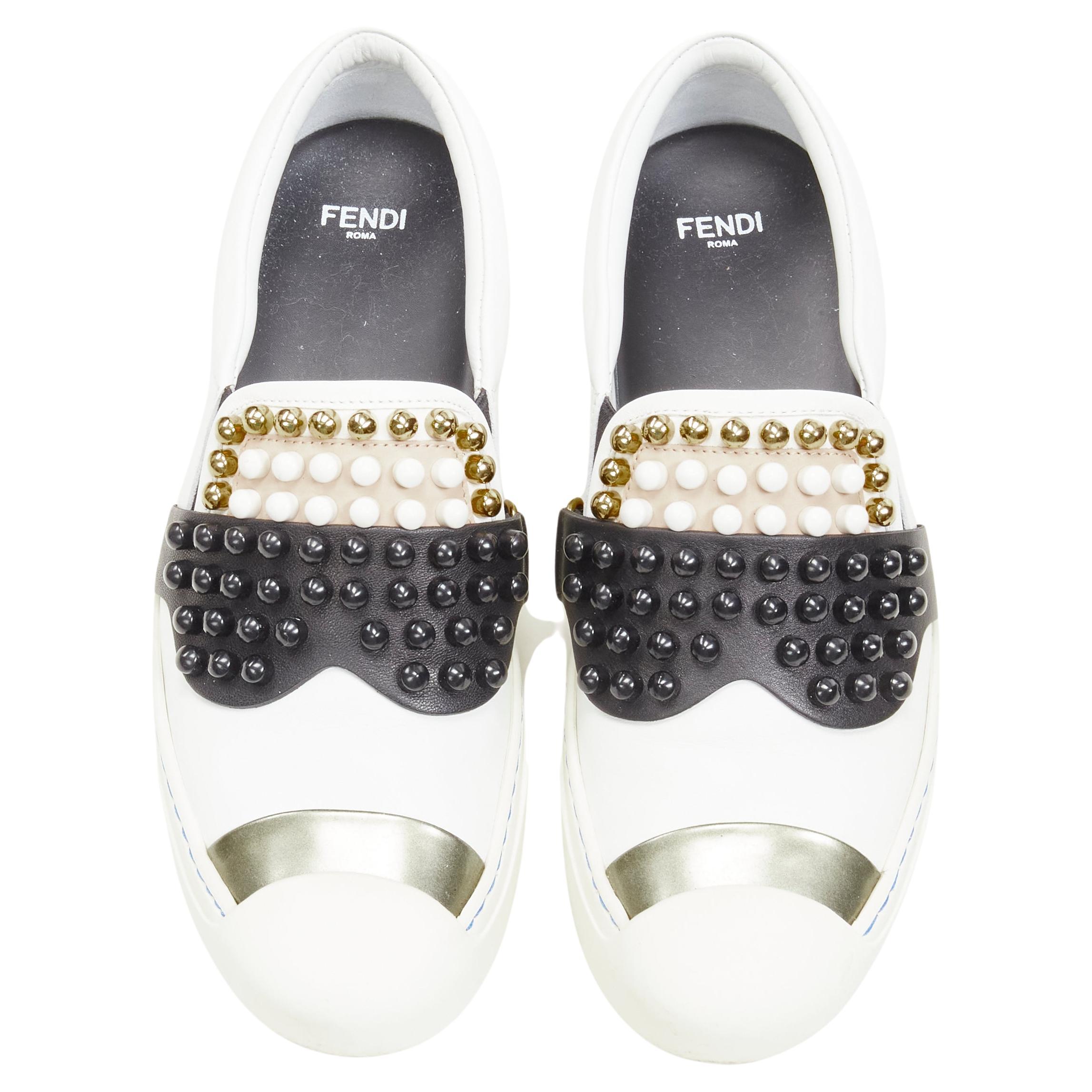 Fendi White Leather And Rubber Fendi-Fila Mania Logo Low Top Sneakers ...