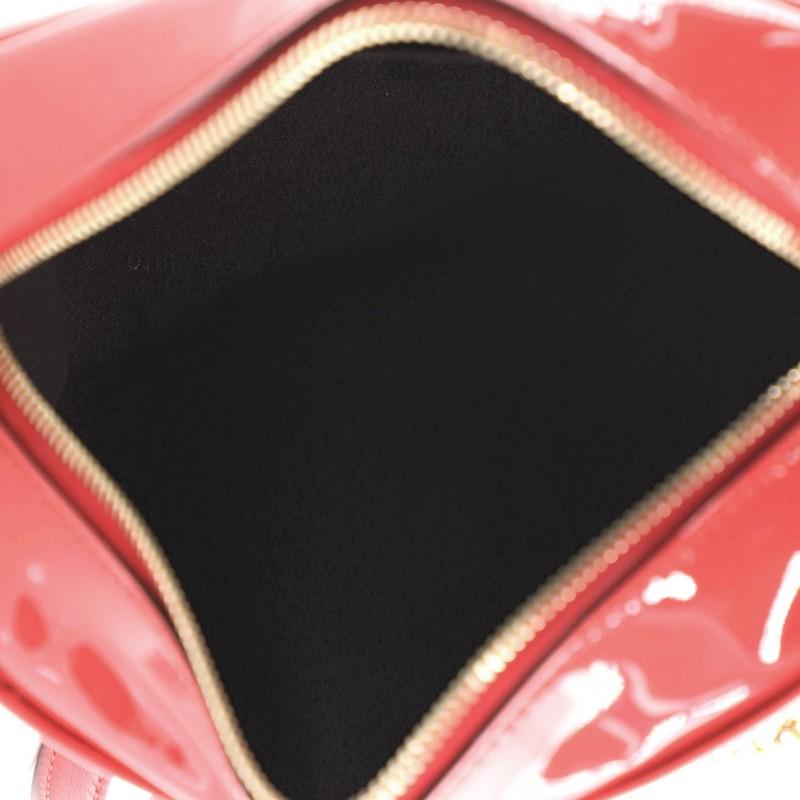 Red Fendi Karligraphy Camera Bag Embossed Patent