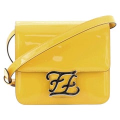 Fendi Karligraphy Crossbody Bag Patent