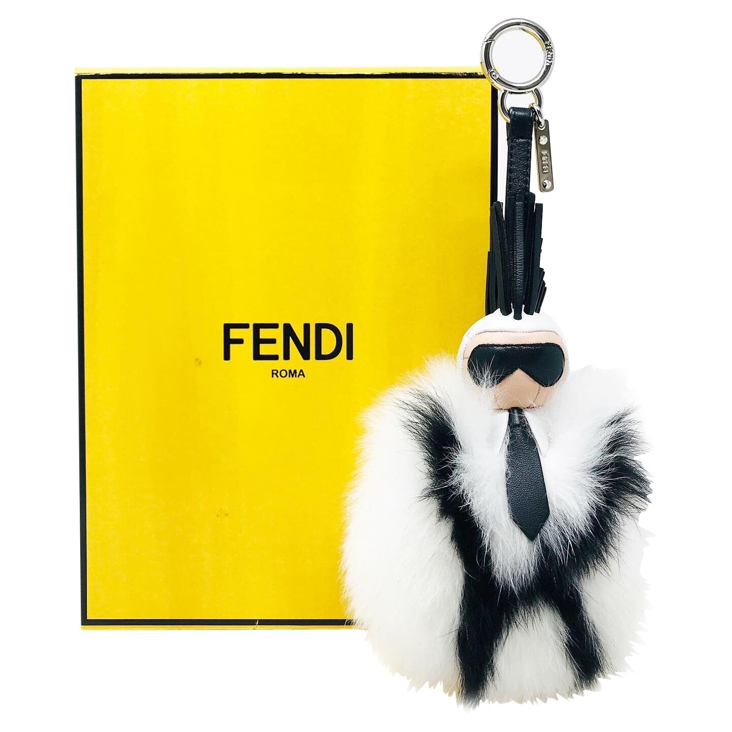 FENDI Karlito Fur Charm-Large For Sale