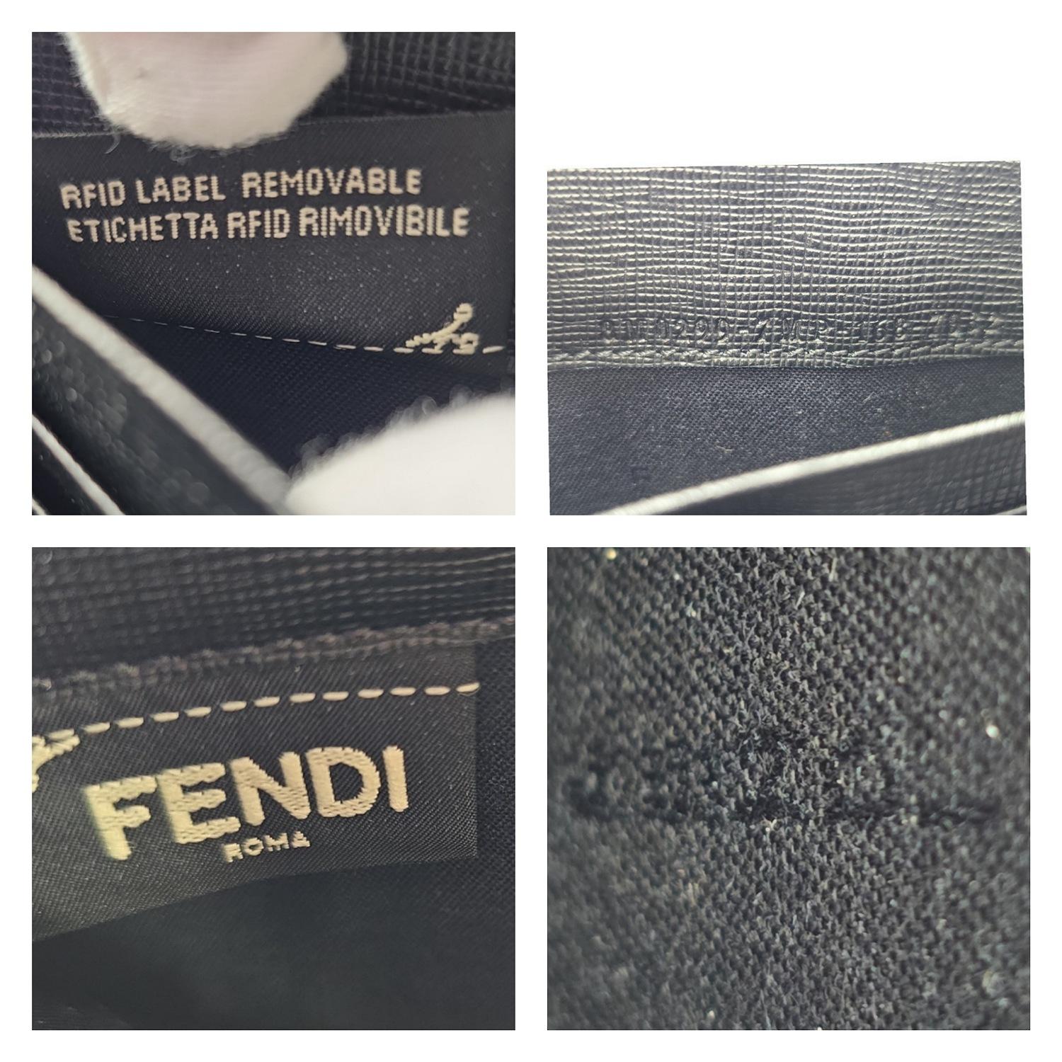 Fendi Karlito Karl Lagerfeld Leather Studded Continental Wallet For Sale 5