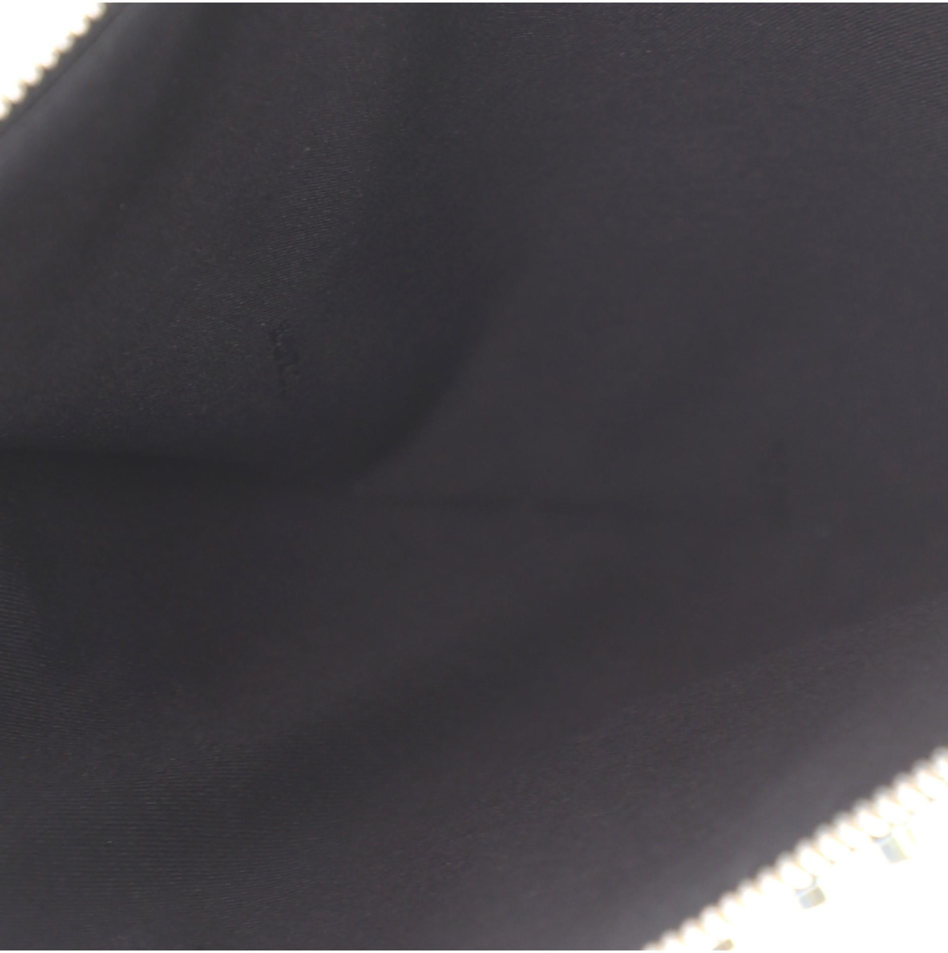 Women's Fendi Karlito Pouch Studded Saffiano Leather Medium Black