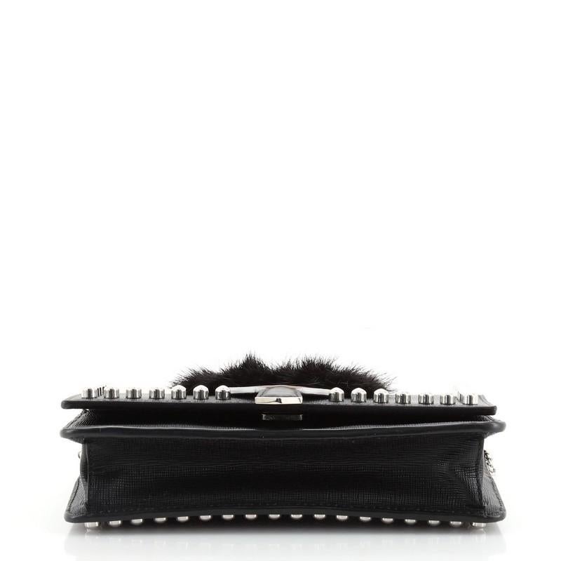 Women's or Men's Fendi Karlito Wallet on Chain Studded Saffiano Leather