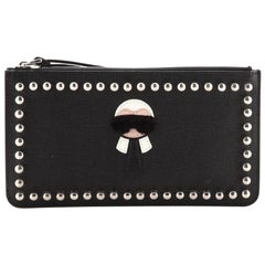 Fendi Karlito Wristlet Studded Printed Leather