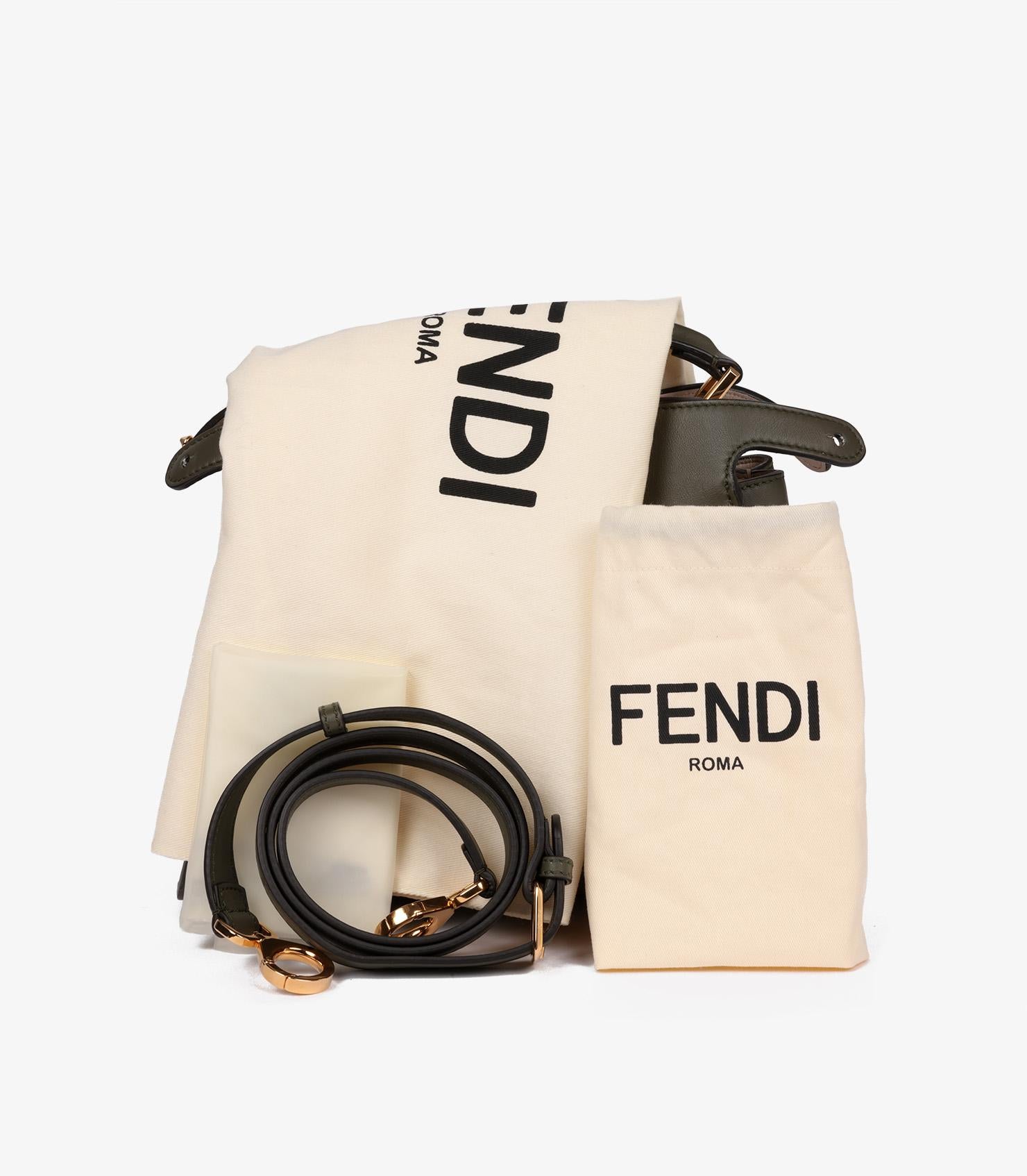 Fendi Khaki Calfskin Leather Small ISeeU Peekaboo 5