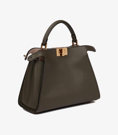 Fendi Khaki Calfskin Leather Small ISeeU Peekaboo