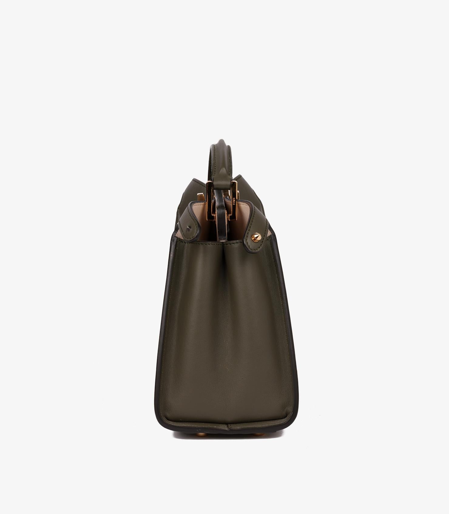Fendi Khaki Calfskin Leather Small ISeeU Peekaboo In Excellent Condition In Bishop's Stortford, Hertfordshire