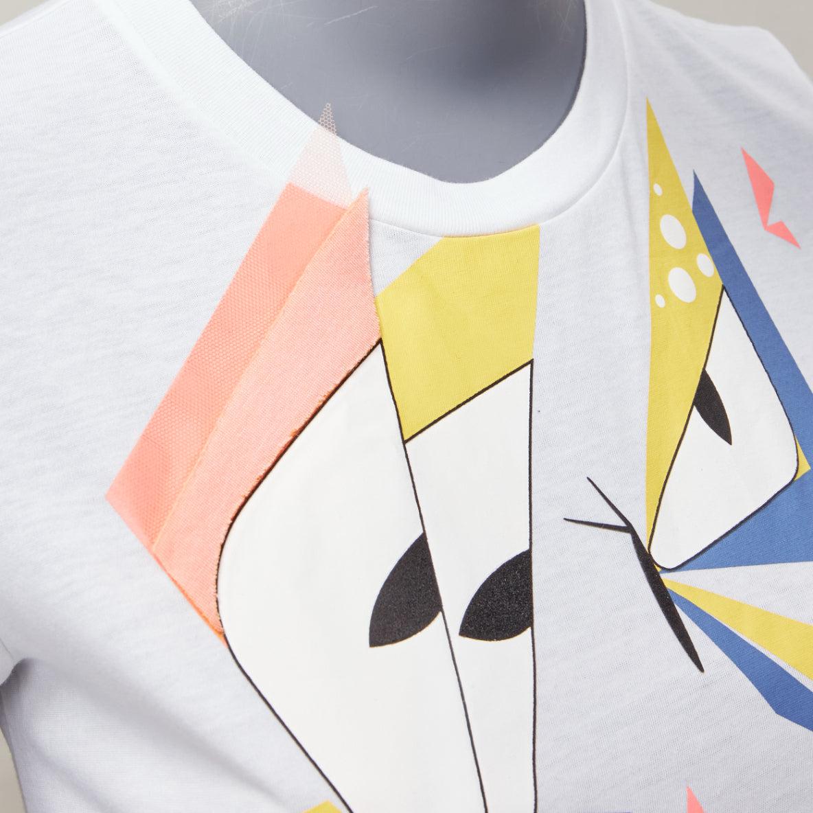 Fendi KIDS Mostro arrabbiato Farfalla applique bianco manica lunga tshirt 12Y XS
Riferimento: AAWC/A00751
Marchio: Fendi
Collection'S: Bambini
Materiale: Cotone
Colore: bianco
Modello: Geometrico
Chiusura: Pullover
Fodera: 