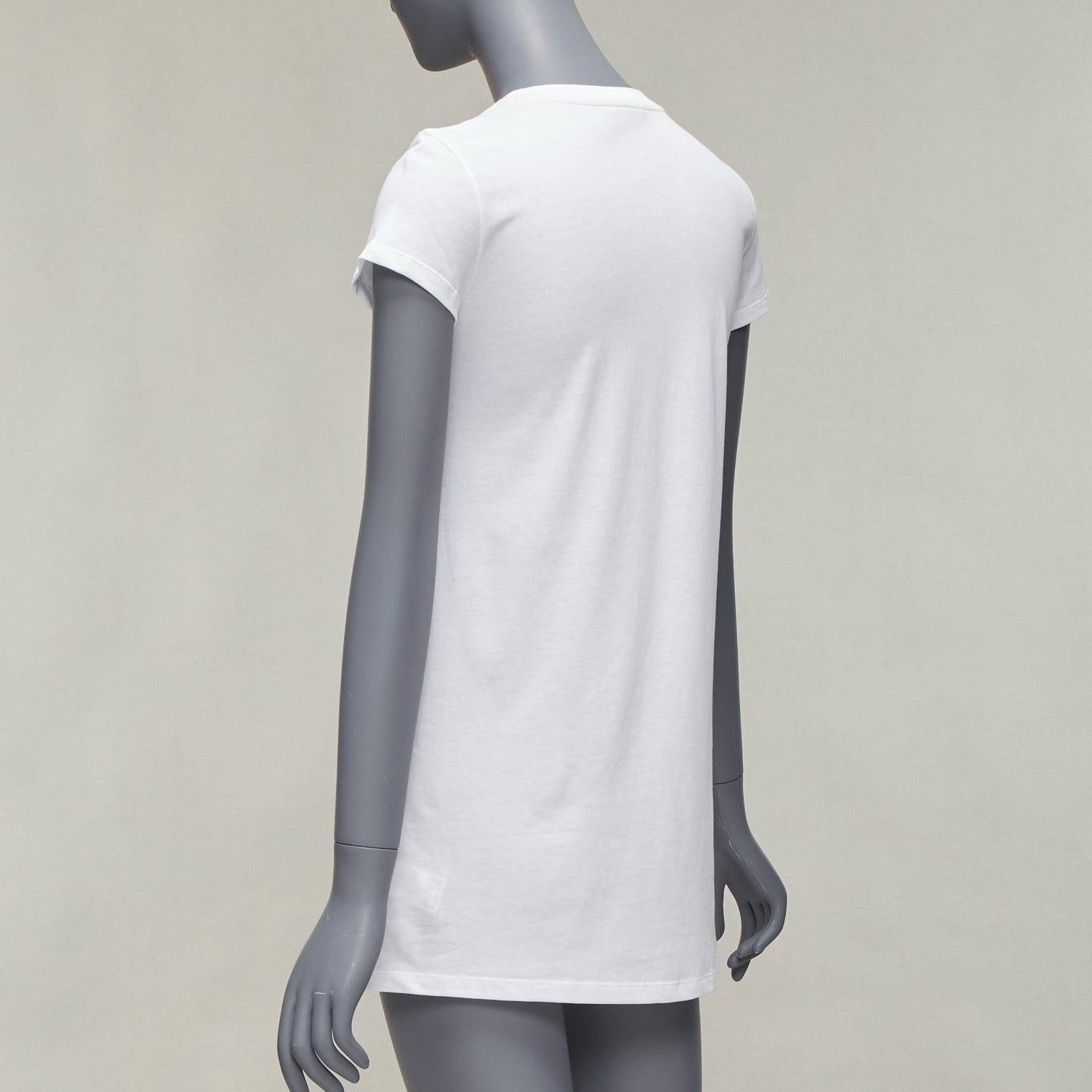 Fendi KIDS Mostro arrabbiato Farfalla applique bianco manica lunga tshirt 12Y XS in vendita 1