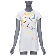 FENDI KIDS Angry Monster Butterfly applique white cap sleeve long tshirt 12Y XS