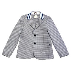 Fendi Kids Houndstooth Blue & Black Blazer