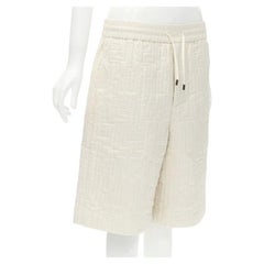 FENDI KIM JONES 2021 Laufsteg FF Zucca Monogramm gepolsterte Nylon Shorts IT50 L