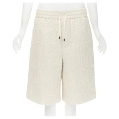 FENDI KIM JONES 2021 Runway FF Zucca monogram padded nylon shorts IT50 L