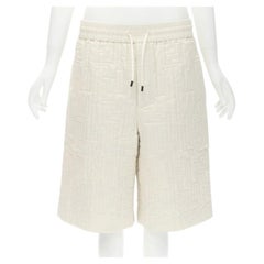 FENDI KIM JONES 2021 Laufsteg FF Zucca Monogramm gepolsterte Nylon Shorts IT50 L