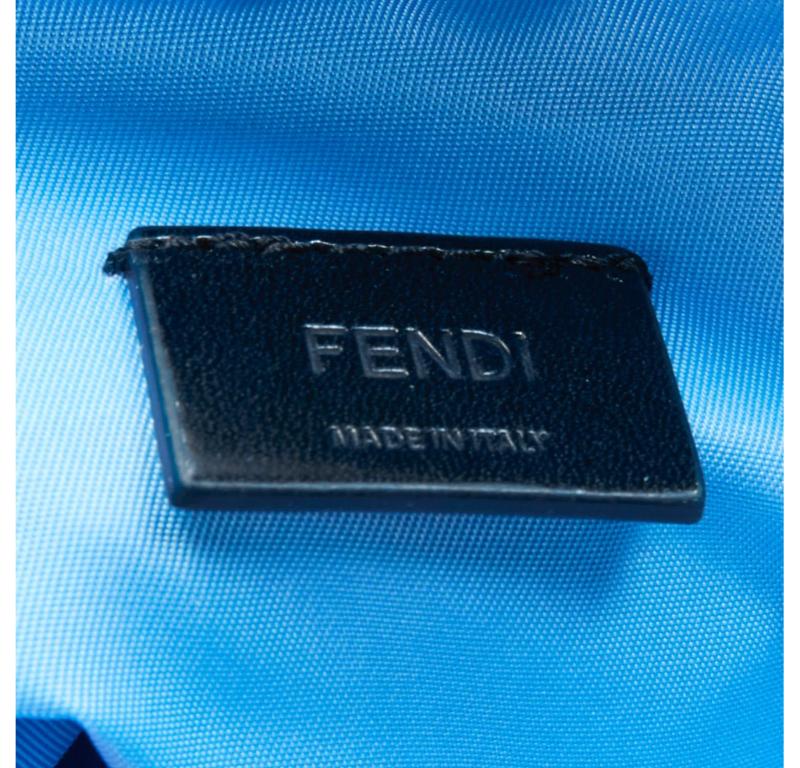 FENDI KIM JONES 2022 grey gradient FF Zucca Vertical Baguette crossbody bag 6