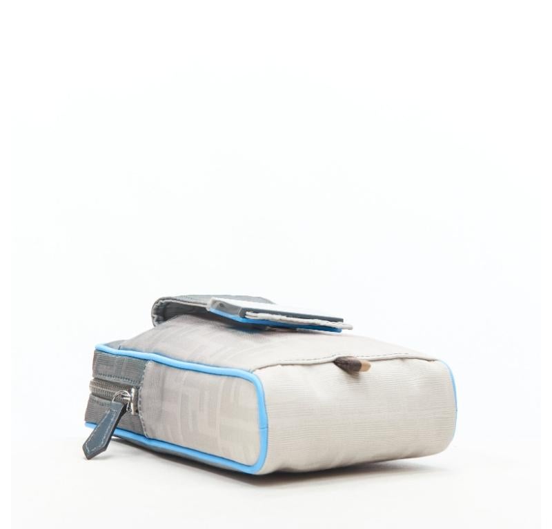FENDI KIM JONES 2022 grey gradient FF Zucca Vertical Baguette crossbody bag 2
