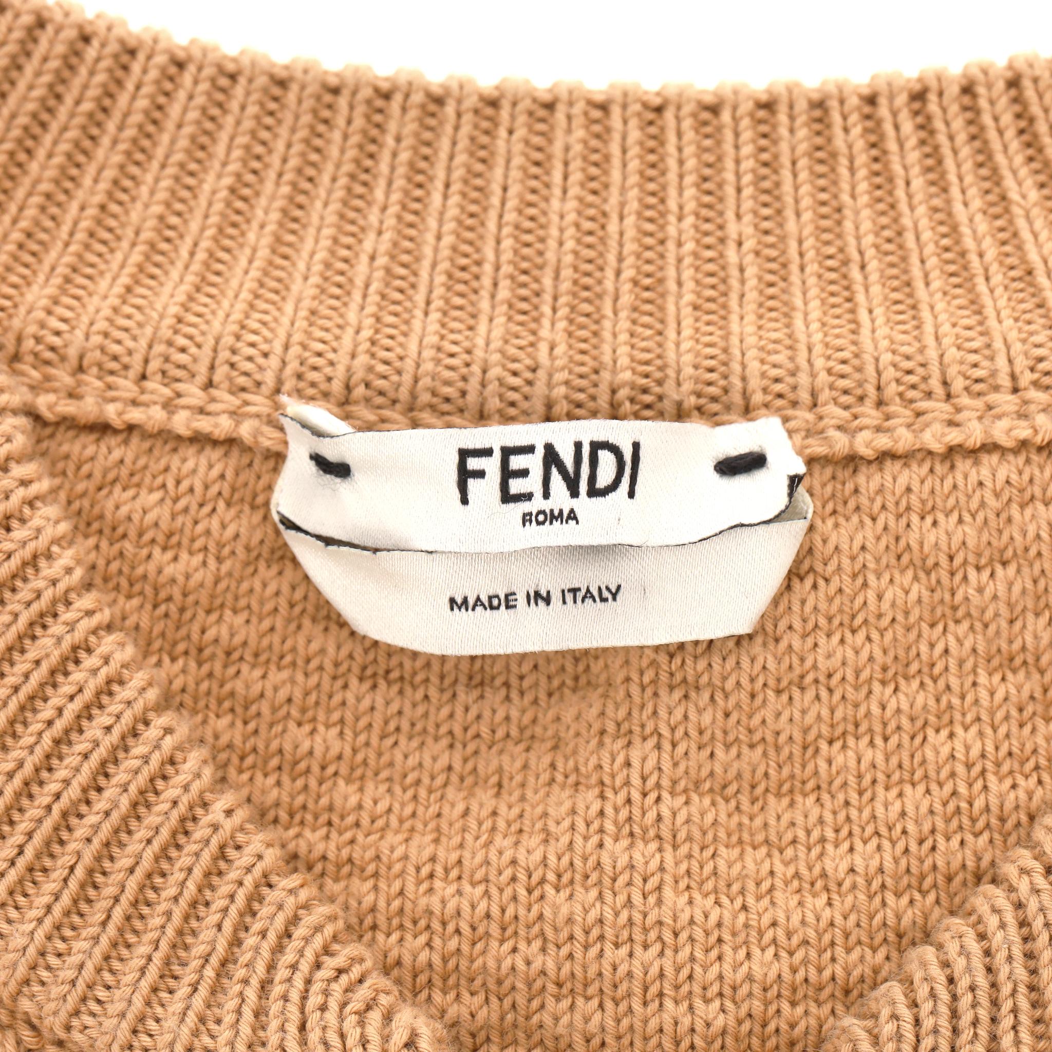 Top de punto de algodón con detalle recortado Fendi en venta 1