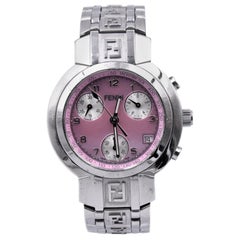 Used Fendi Ladies Stainless Steel Pink Dial Watch