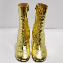 Fendi Laminated Craquele Nappa Fendi First Booties